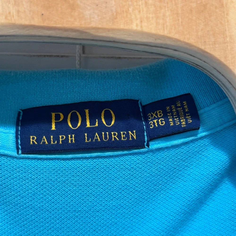 Polo Ralph Lauren Polo Shirt Mens 3XB Light Blue Short Sleeve Cotton *Read - Picture 5 of 8